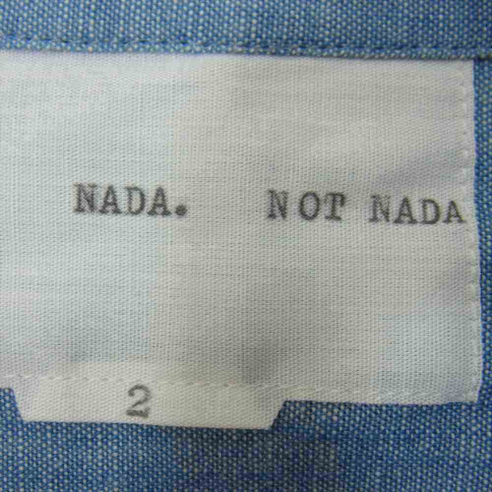 NADA. ナダ 虎刺繍 シャンブレー 長袖シャツ ライトブルー系 2【中古】