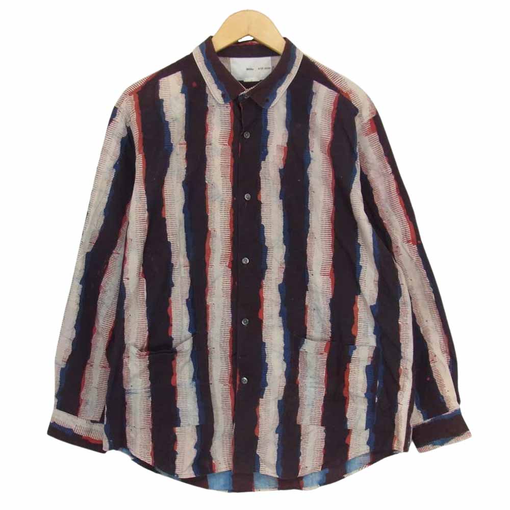 NADA. ナダ 15SS ND S-01 グラフィック プリント ラウンドカラー 長袖 シャツ マルチカラー系 2【中古】