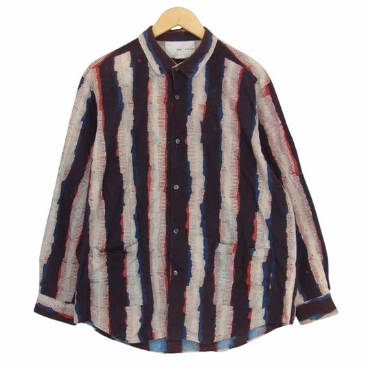 NADA. ナダ 15SS ND S-01 グラフィック プリント ラウンドカラー 長袖 シャツ マルチカラー系 2【中古】