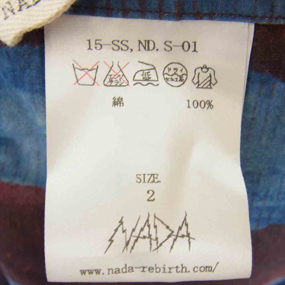 NADA. ナダ 15SS ND S-01 グラフィック プリント ラウンドカラー 長袖 シャツ マルチカラー系 2【中古】