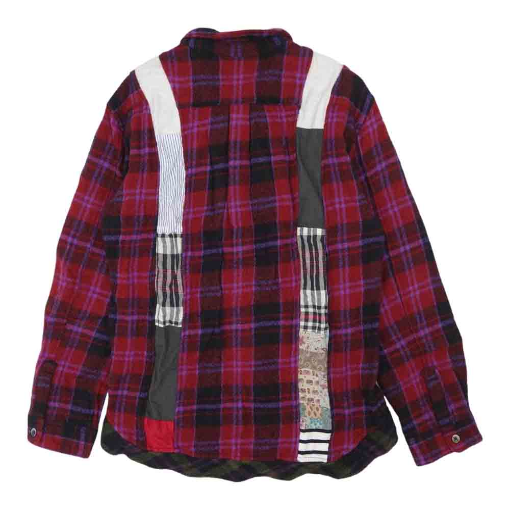 NADA. ナダ パッチワーク ウール 長袖 シャツ マルチカラー系 2【中古】