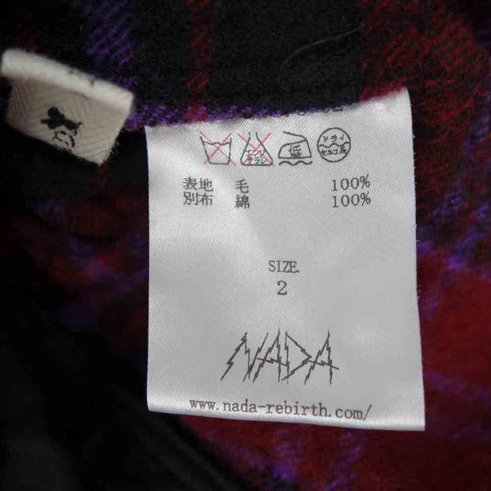 NADA. ナダ パッチワーク ウール 長袖 シャツ マルチカラー系 2【中古】