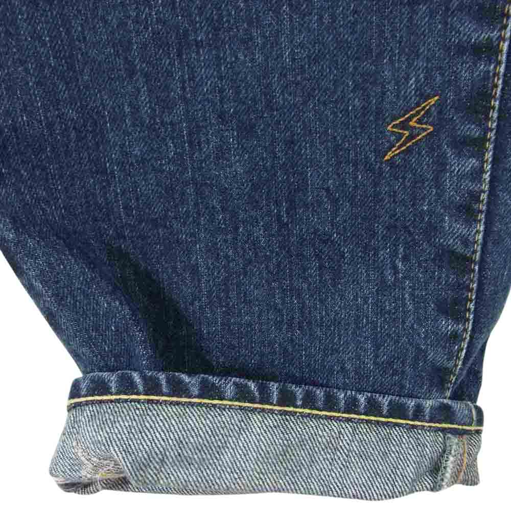 NADA. ナダ 太極 イナズマ 刺繍 5ポケット デニム パンツ インディゴブルー系 3【中古】