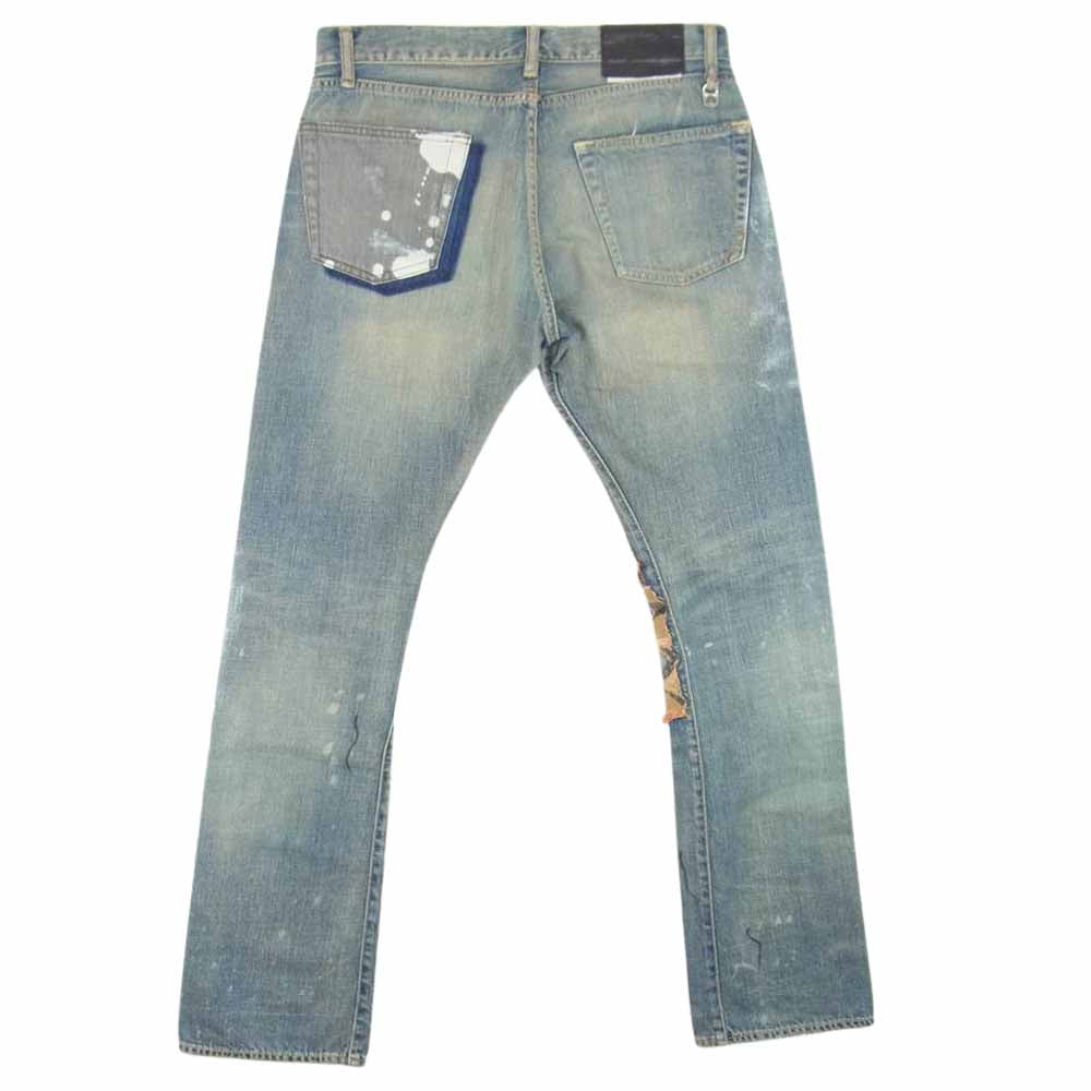 NADA. ナダ パッチワーク ダメージ リペア加工 デニム ライトブルー系 1【中古】