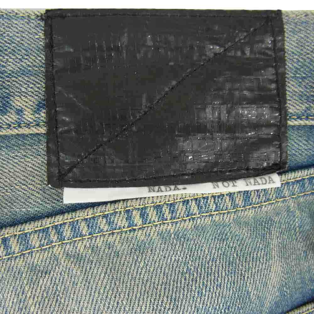 NADA. ナダ パッチワーク ダメージ リペア加工 デニム ライトブルー系 1【中古】