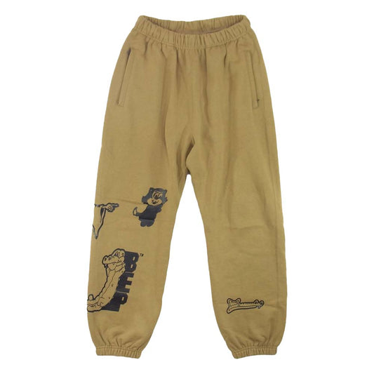 ブラックアイパッチ BEP ロゴ プリント スウェット パンツ ライトブラウン系 M【中古】
