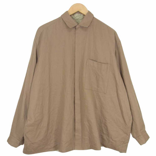 ヨーク 20AW YK20AW0154SH REVERSIBLE COACH SHIRTS リバーシブル コーチ シャツ ベージュ系 3【中古】