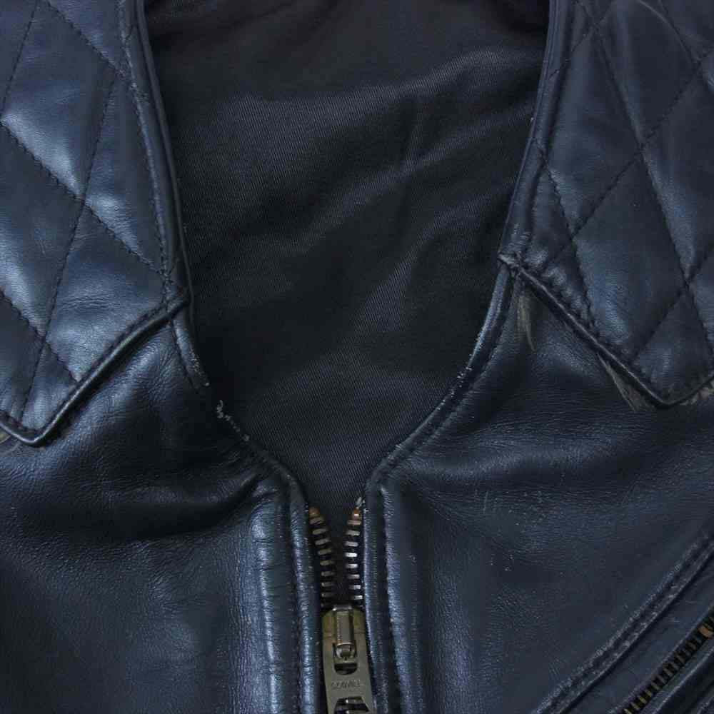 LANGLITZ LEATHERS ラングリッツレザーズ Front Zip Laced Vest フロントジップ サイドレース パデッド ブラック系【中古】