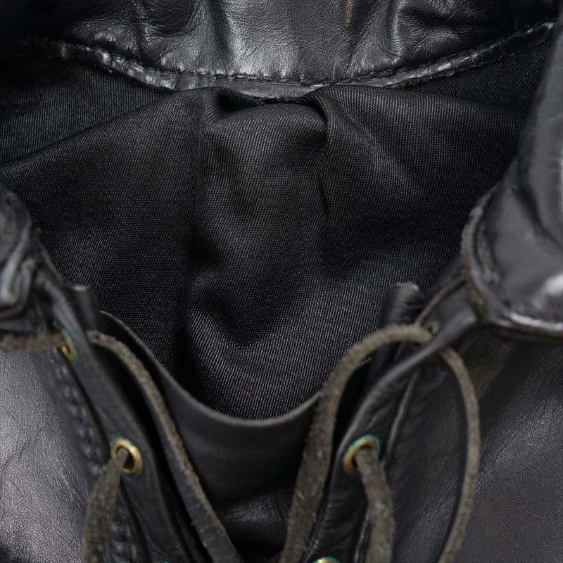 LANGLITZ LEATHERS ラングリッツレザーズ Zipper Pocket Timberline ジッパー ポケット ティンバーライン レザー プルオーバー ライダース ブラック系【中古】