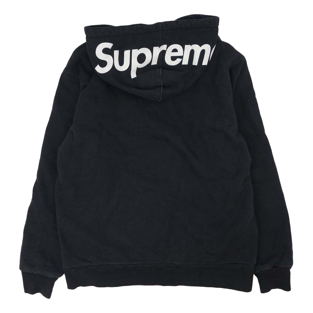 Supreme シュプリーム 11AW フードロゴ 裏地サーマル ジップ パーカー ブラック系 XL【中古】
