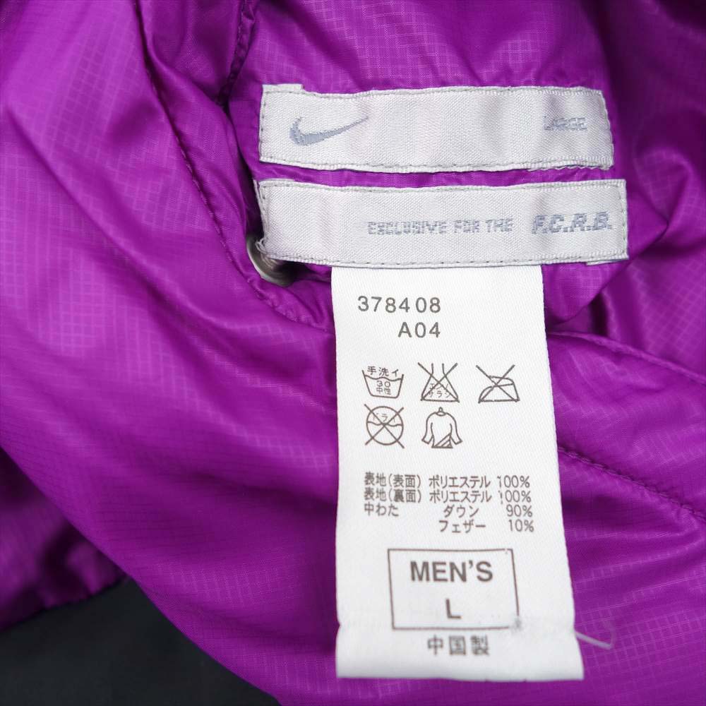 F.C.R.B. エフシーアールビー × NIKE 378408 リバーシブル ダウン ベスト ブラック系 L【中古】