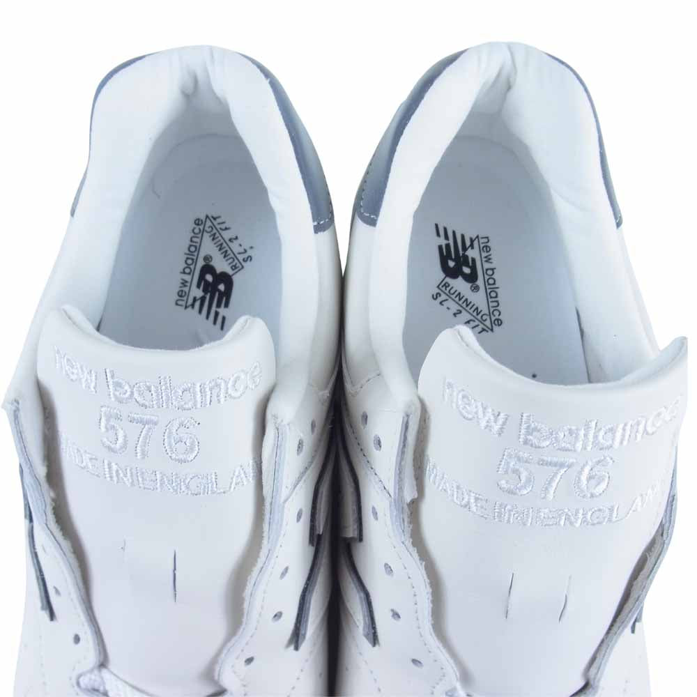 NEW BALANCE ニューバランス 英国製 M576WWL ローカット スニーカー ホワイト系 UK 10【極上美品】【中古】