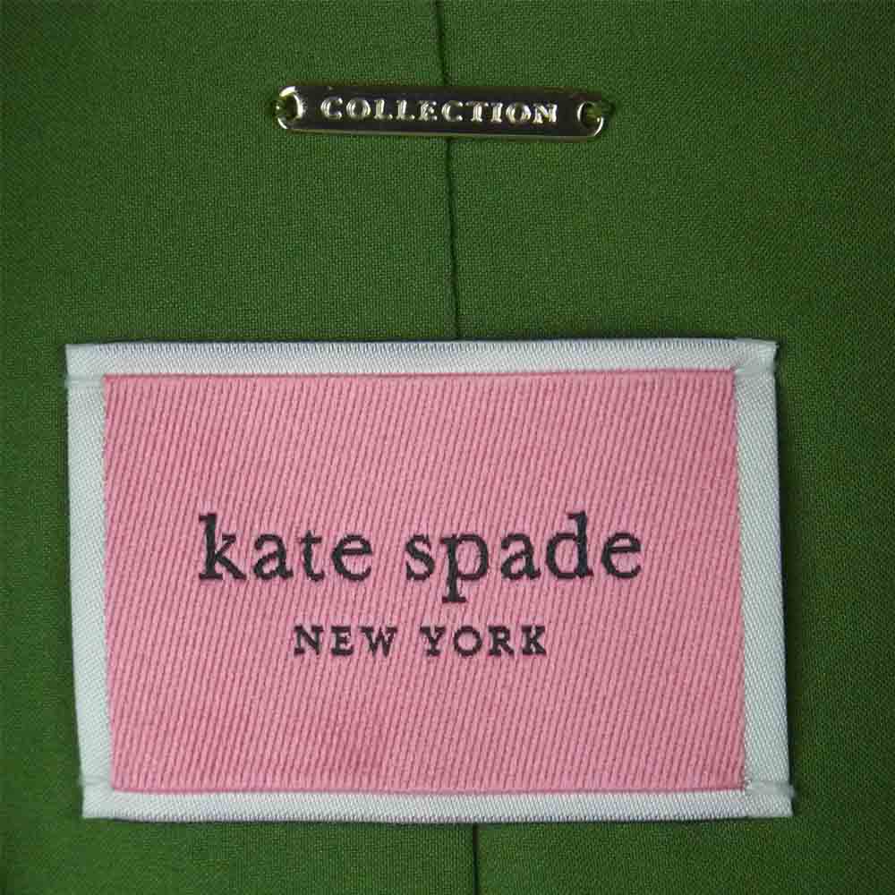 Kate Spade ケイトスペード 20SS NJMUB098 COLLECTION コレクションライン 国内正規品 シープレザー ベルテッド ワンピース グリーン系【中古】