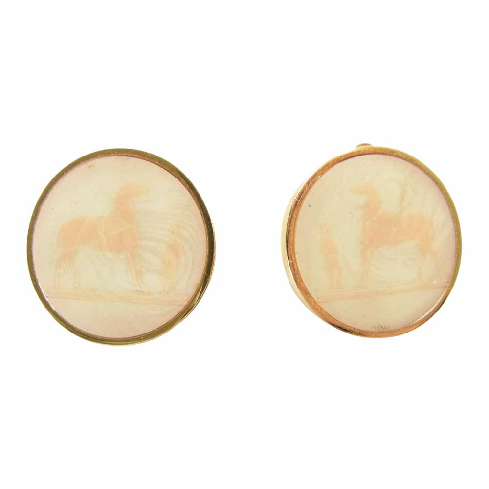 HERMES エルメス コロゾ イヤリング ゴールド系【中古】