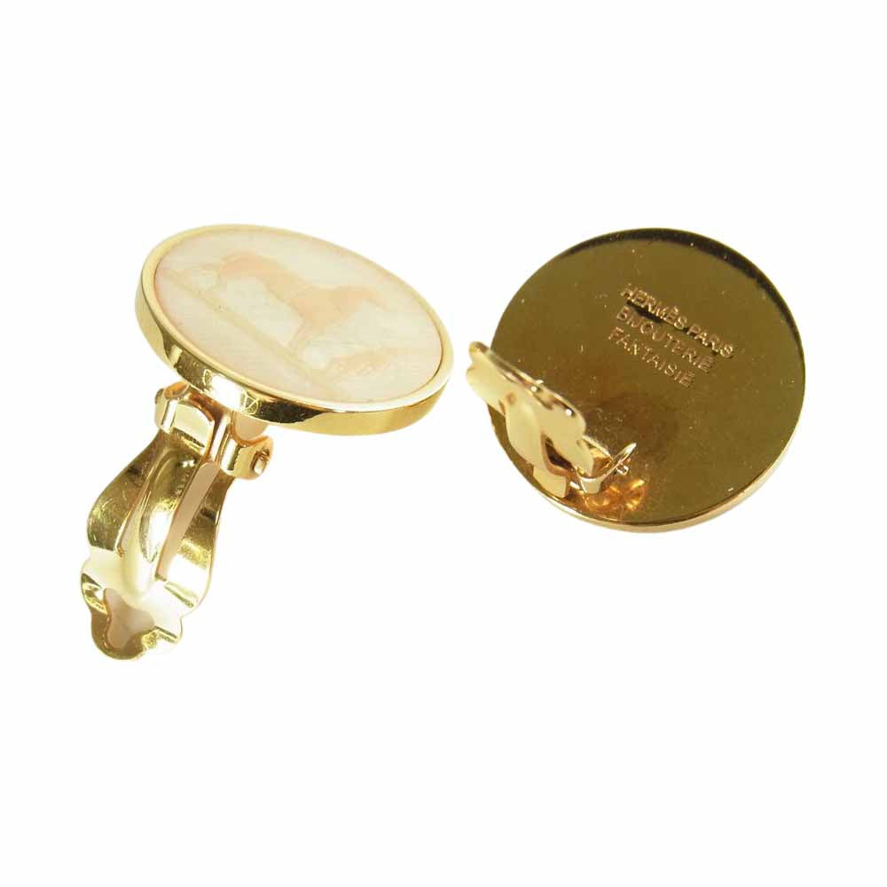 HERMES エルメス コロゾ イヤリング ゴールド系【中古】