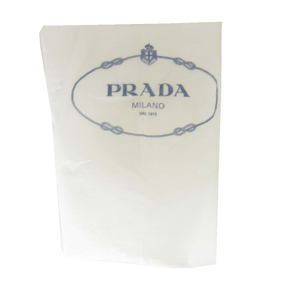 PRADA プラダ 1BH089 LOGO JACQUARD ロゴ ジャガード ショルダー バッグ ライトブラウン系【中古】
