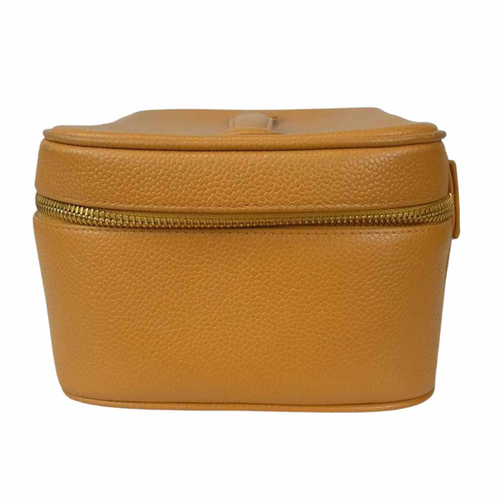 CHANEL シャネル CC ココマーク キャビアスキン バニティ バッグ ベージュ系【中古】