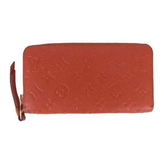 LOUIS VUITTON ルイ・ヴィトン M61865 モノグラム アンブラント ジッピー ウォレット 財布 レッド系【中古】