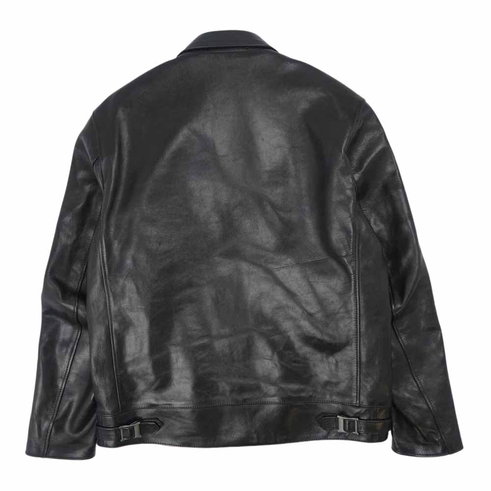 ADDICT CLOTHES アディクトクローズ AD-01 HORSEHIDE CENTER ZIP JACKET ホースハイド ライダース ブラック系 40【中古】