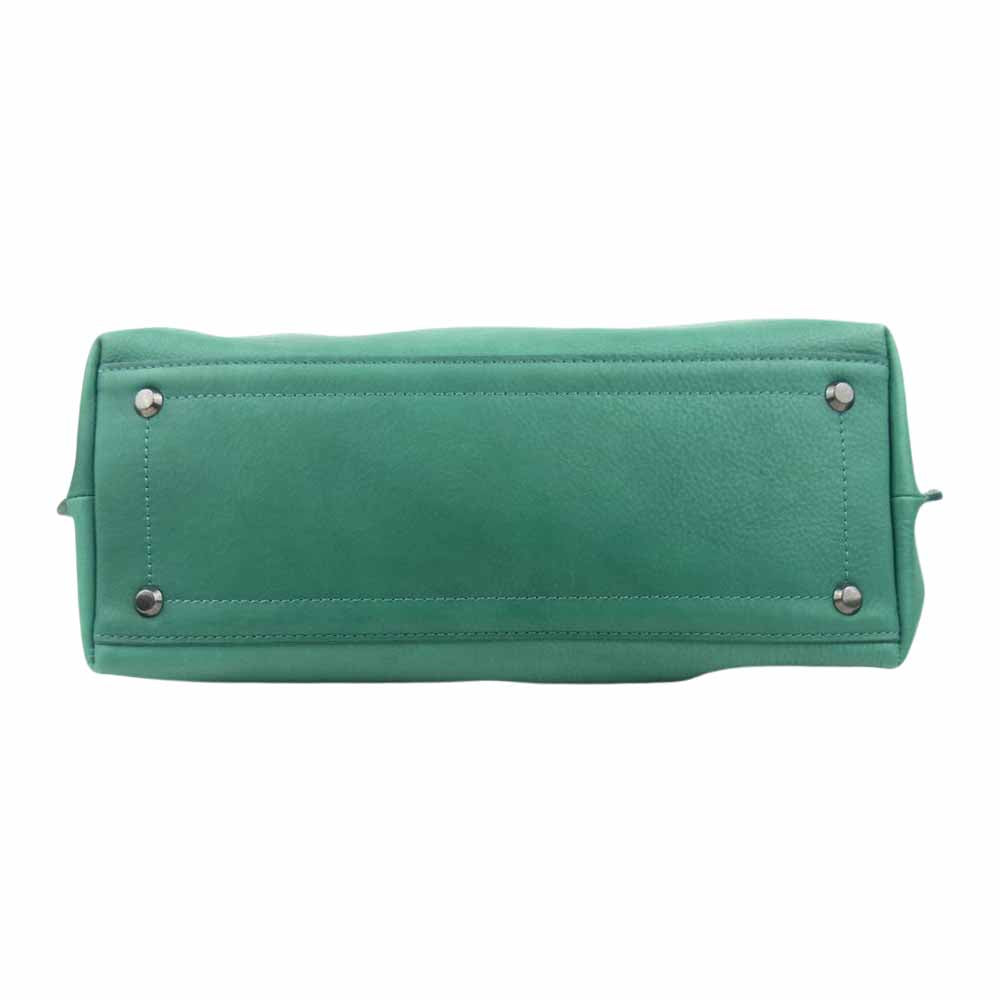 土屋鞄製造所 ツチヤカバン カラーダイアリー コンフィトート レザー トート バッグ グリーン系【美品】【中古】