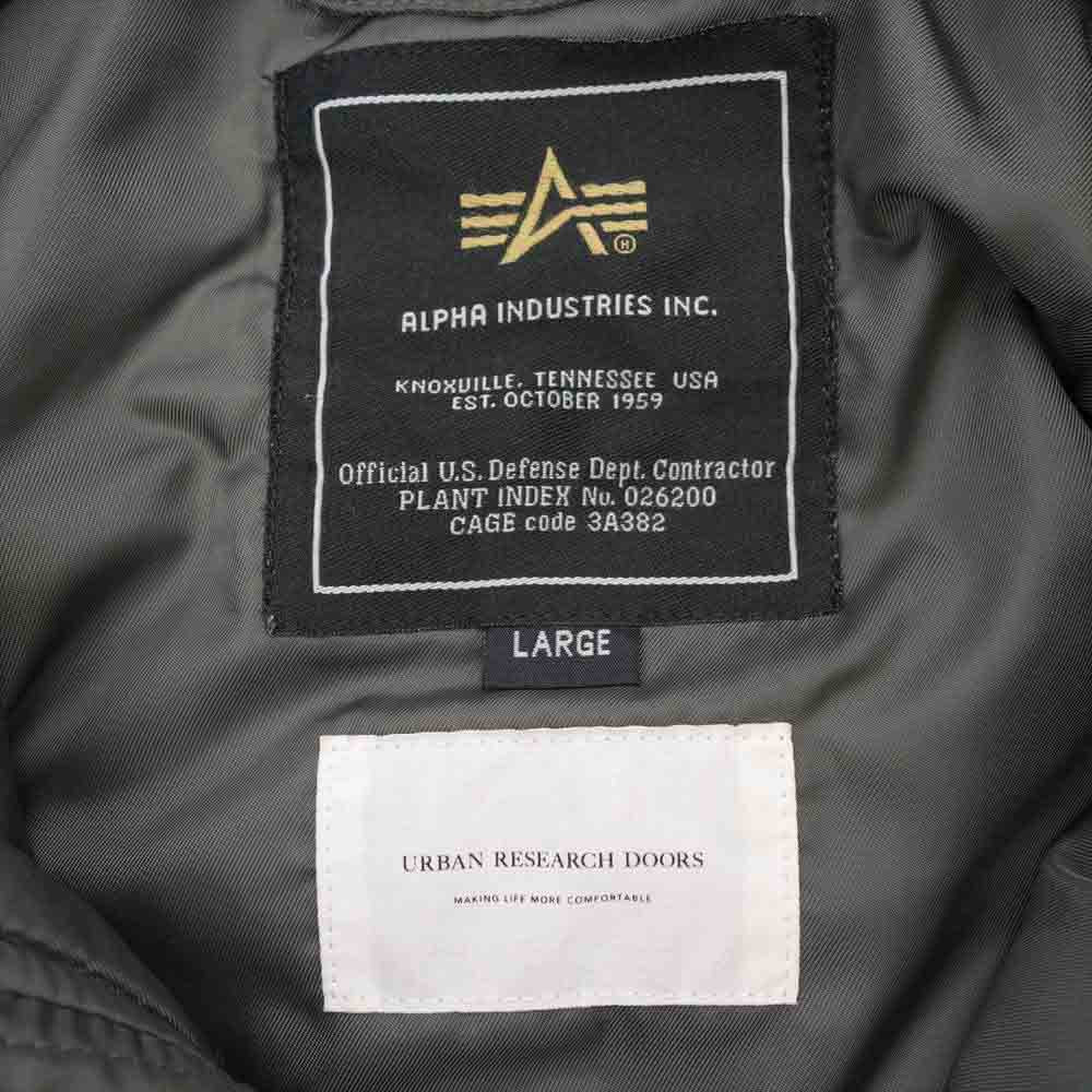 ALPHA アルファ × URBAN RESEARCH DOORS アーバンリサーチ ドアーズ MA-1 フライト ジャケット ブラック系 L【中古】