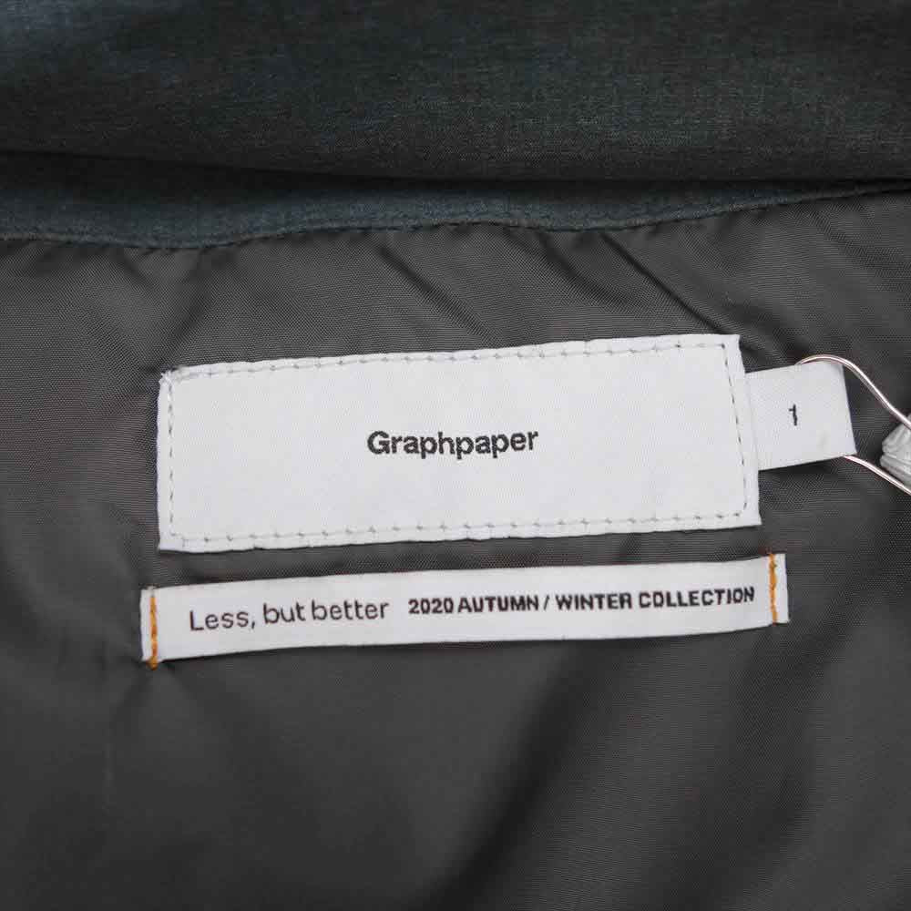 GRAPHPAPER グラフペーパー 20AW GM203-20013 ZANTER 別注 Solotex Taffeta Down Jacket ソロテックス タフタ ダウンジャケット 1【新古品】【未使用】【中古】