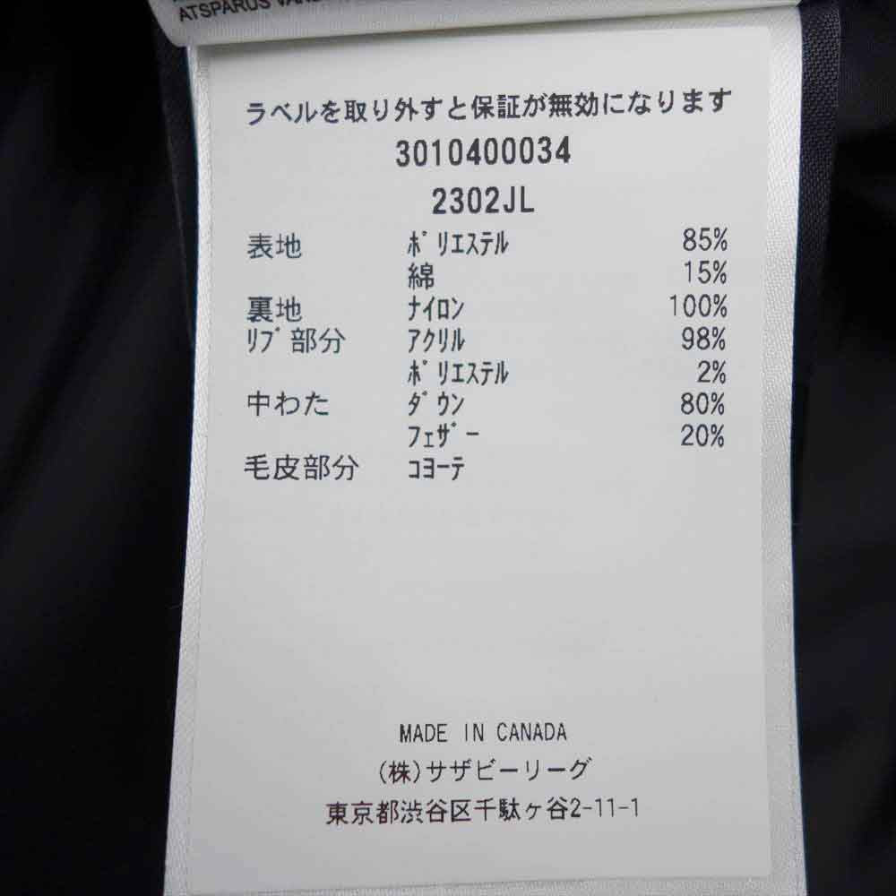 CANADA GOOSE カナダグース 2302JL サザビーリーグ MACKENZIE PARKA マッケンジー パーカ ダウン ジャケット コート ネイビー系 L【美品】【中古】