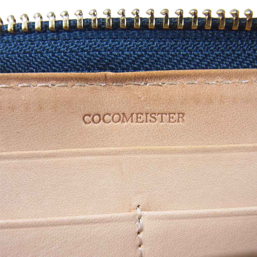 COCOMEISTER ココマイスター マットーネ ラージ ウォレット ラウンドジップ ブルーハワイ 長財布 ダークグリーン系【中古】