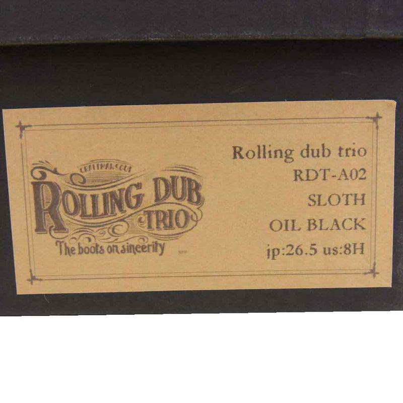 ROLLING DUB TRIO ローリングダブトリオ RDT-A02 SLOTH スロース ホーウィン クロムエクセル ブラック サイドゴアブーツ プレーントゥ ブラック系 26.5cm【中古】