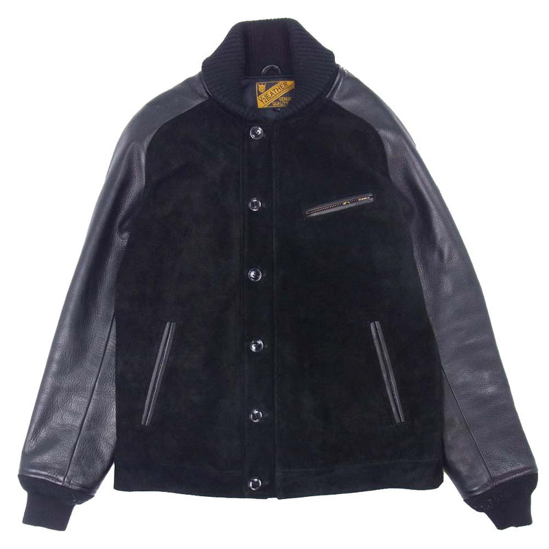 ワイツーレザー TB-136 STEER SUEDE × STEER OIL RIB JKT スエード × レザー リブ 40【中古】