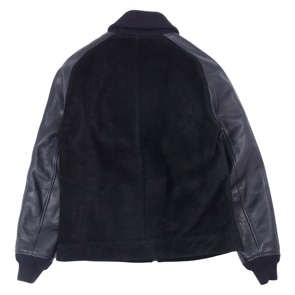 ワイツーレザー TB-136 STEER SUEDE × STEER OIL RIB JKT スエード × レザー リブ 40【中古】