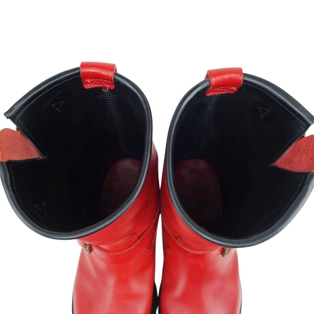 MADE IN GM JAPAN メイドインジーエムジャパン × WOLF'S HEAD ウルフズヘッド エンジニア ブーツ レッド系 8.5【中古】