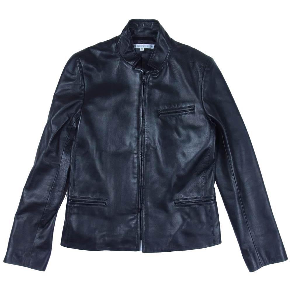 JOHN LAWRENCE SULLIVAN ジョンローレンスサリバン 1B015 Leather Jacket シングル シ－プスキン レザー ブラック系 36【中古】