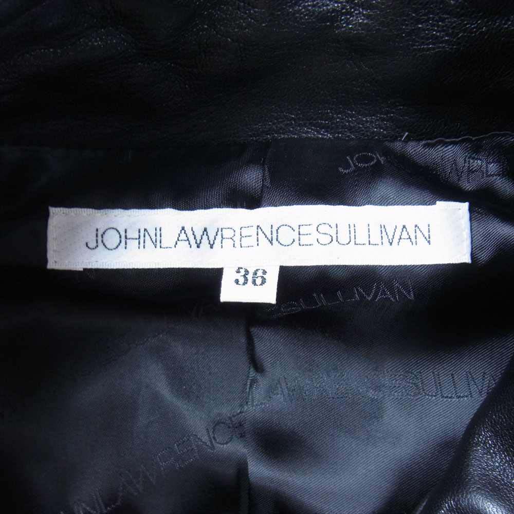 JOHN LAWRENCE SULLIVAN ジョンローレンスサリバン 1B015 Leather Jacket シングル シ－プスキン レザー ブラック系 36【中古】