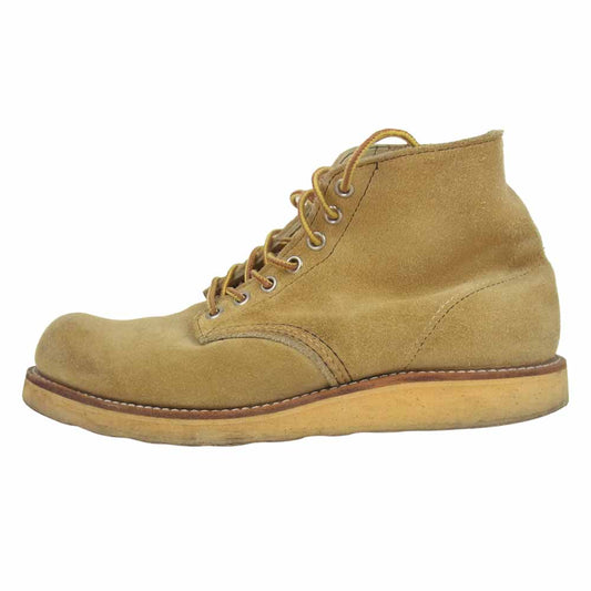 RED WING レッドウィング 8167 刺繍羽タグ アイリッシュセッター プレーントゥ スエード ブーツ ライトブラウン系【中古】