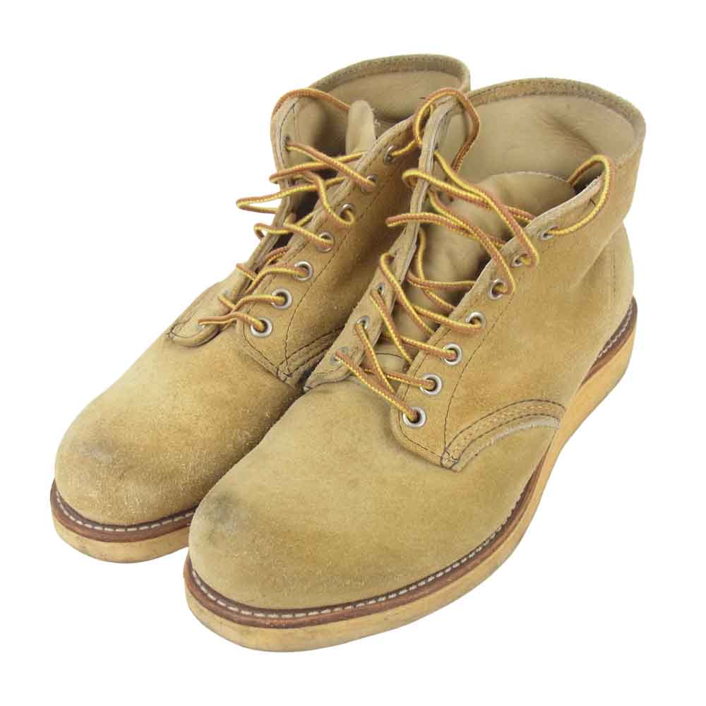 RED WING レッドウィング 8167 刺繍羽タグ アイリッシュセッター プレーントゥ スエード ブーツ ライトブラウン系【中古】