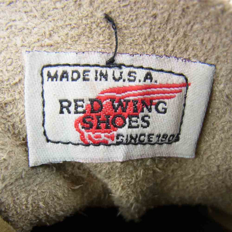RED WING レッドウィング 8167 刺繍羽タグ アイリッシュセッター プレーントゥ スエード ブーツ ライトブラウン系【中古】