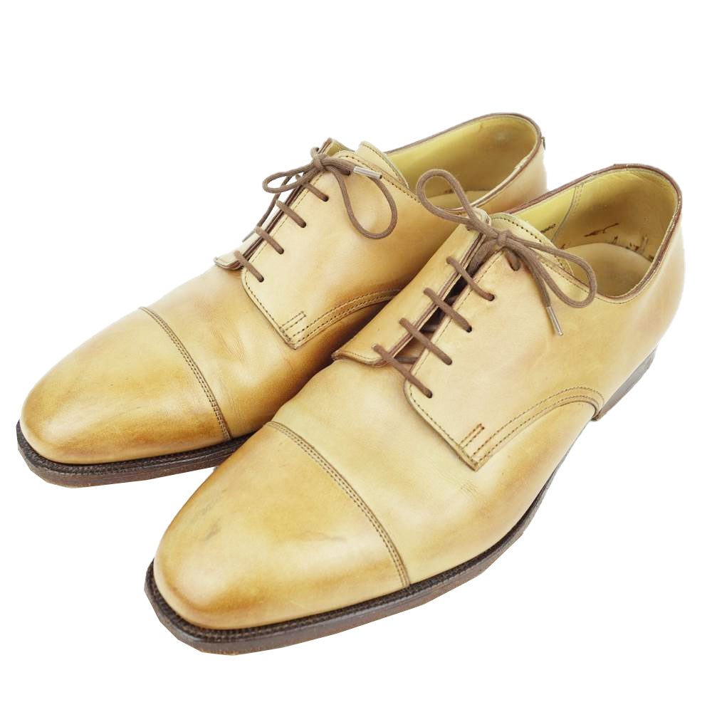 CROCKETT&JONES クロケットアンドジョーンズ 9631 ポールスミス別注 ストレートチップ レザー シューズ ライトブラウン系【中古】
