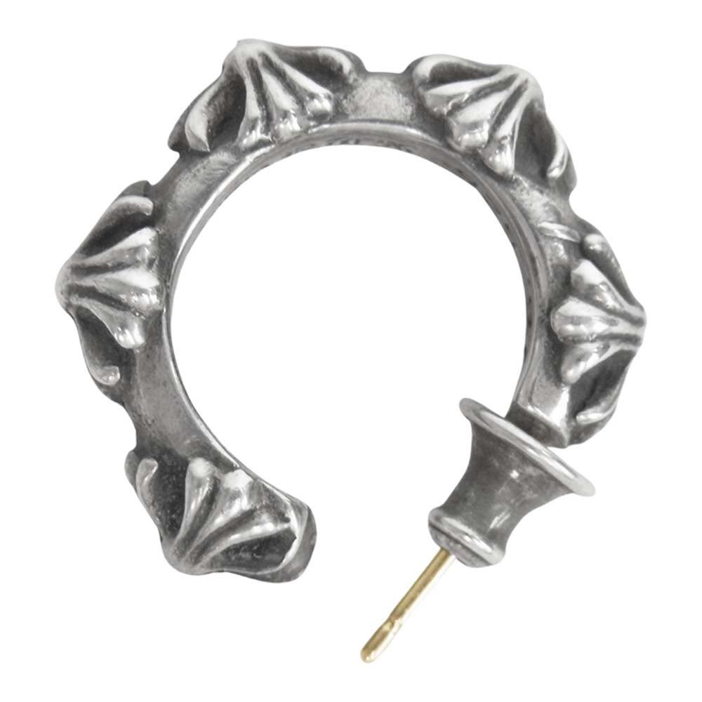 CHROME HEARTS クロムハーツ（原本無） HOOP CROSS SML クロスバンド フープ ピアス シルバー系【中古】