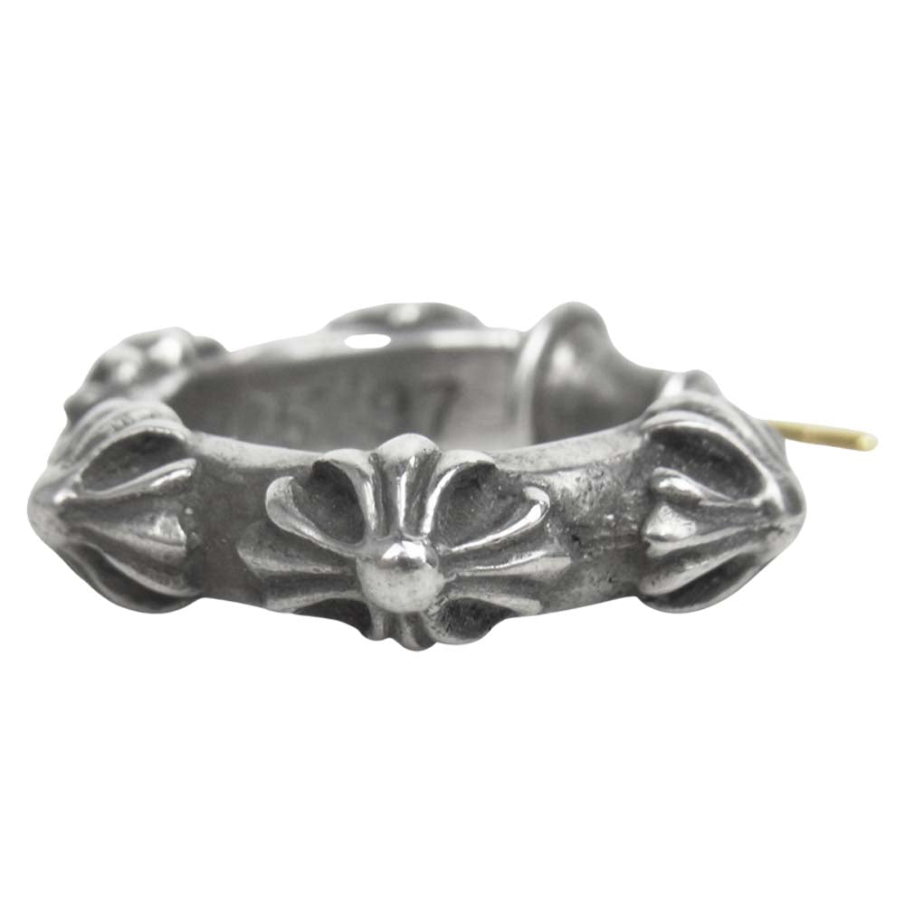 CHROME HEARTS クロムハーツ（原本無） HOOP CROSS SML クロスバンド フープ ピアス シルバー系【中古】