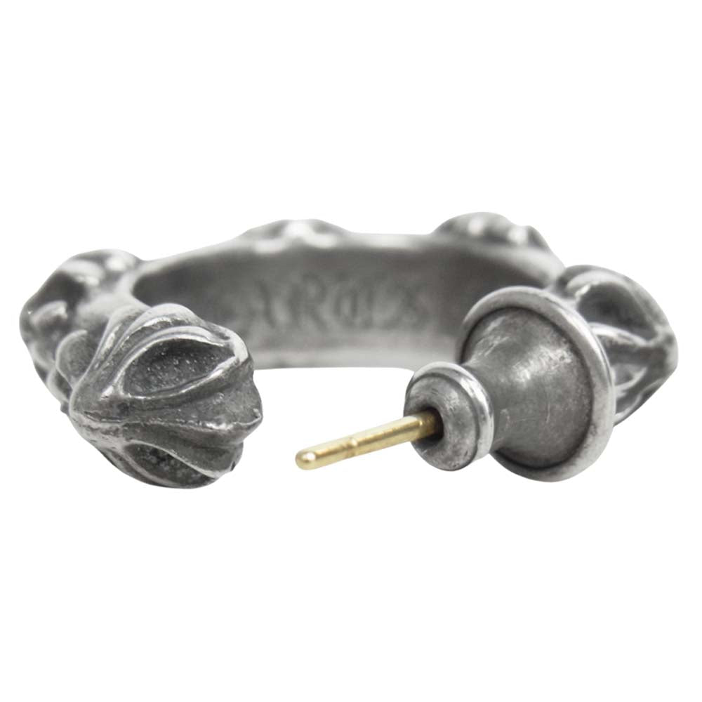 CHROME HEARTS クロムハーツ（原本無） HOOP CROSS SML クロスバンド フープ ピアス シルバー系【中古】