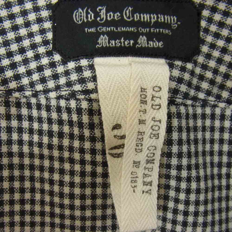 オールドジョー 09-A/W-BCS BESPOKE COLLAR ボタンダウン ギンガムチェック シャツ ブラック系 ホワイト系 36【中古】