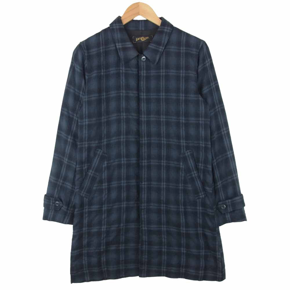 LOST CONTROL ロストコントロール LC7AW-12 Long Jacket ロング チェック ジャケット ブラック系 グレー系 1【中古】