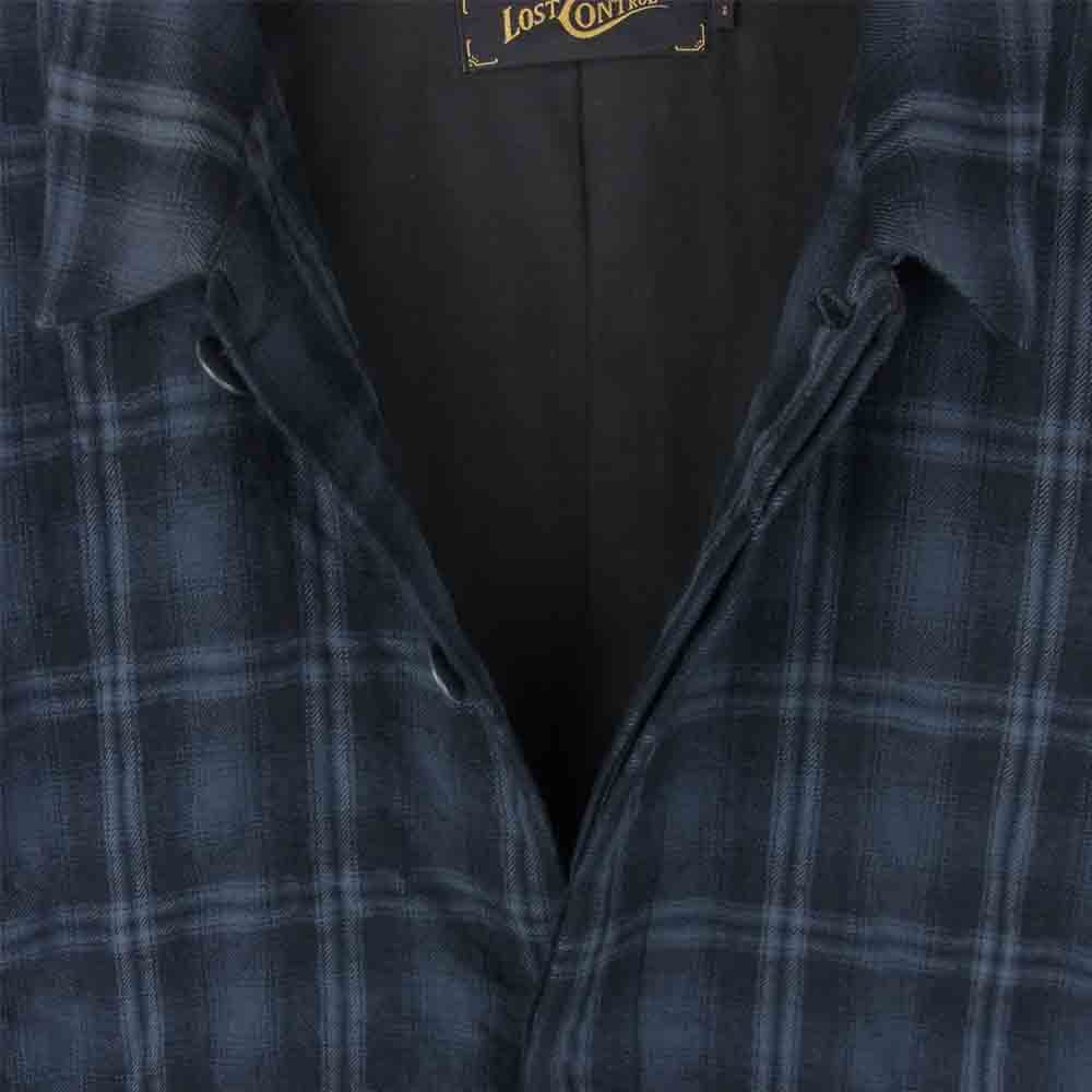 LOST CONTROL ロストコントロール LC7AW-12 Long Jacket ロング チェック ジャケット ブラック系 グレー系 1【中古】