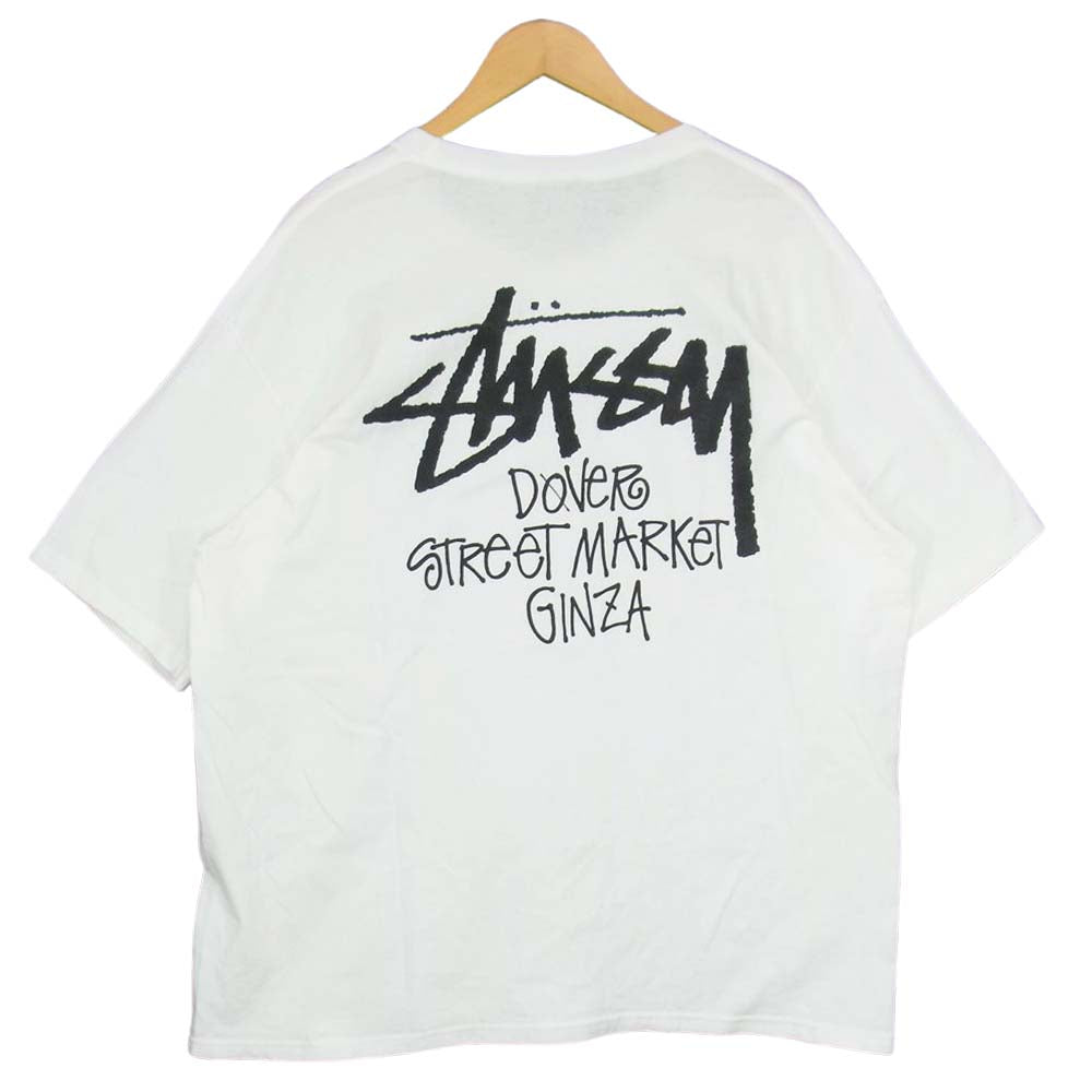 STUSSY ステューシー 21SS DOVER STREET MARKET GINZA Tour T-shirt  ホワイト系 XL【中古】