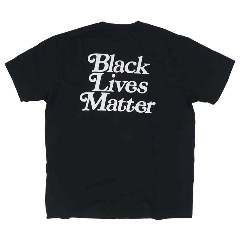 ガールズ ドント クライ BLACK LIVES MATTER STOP RACISM tシャツ ブラック系 XL【美品】【中古】