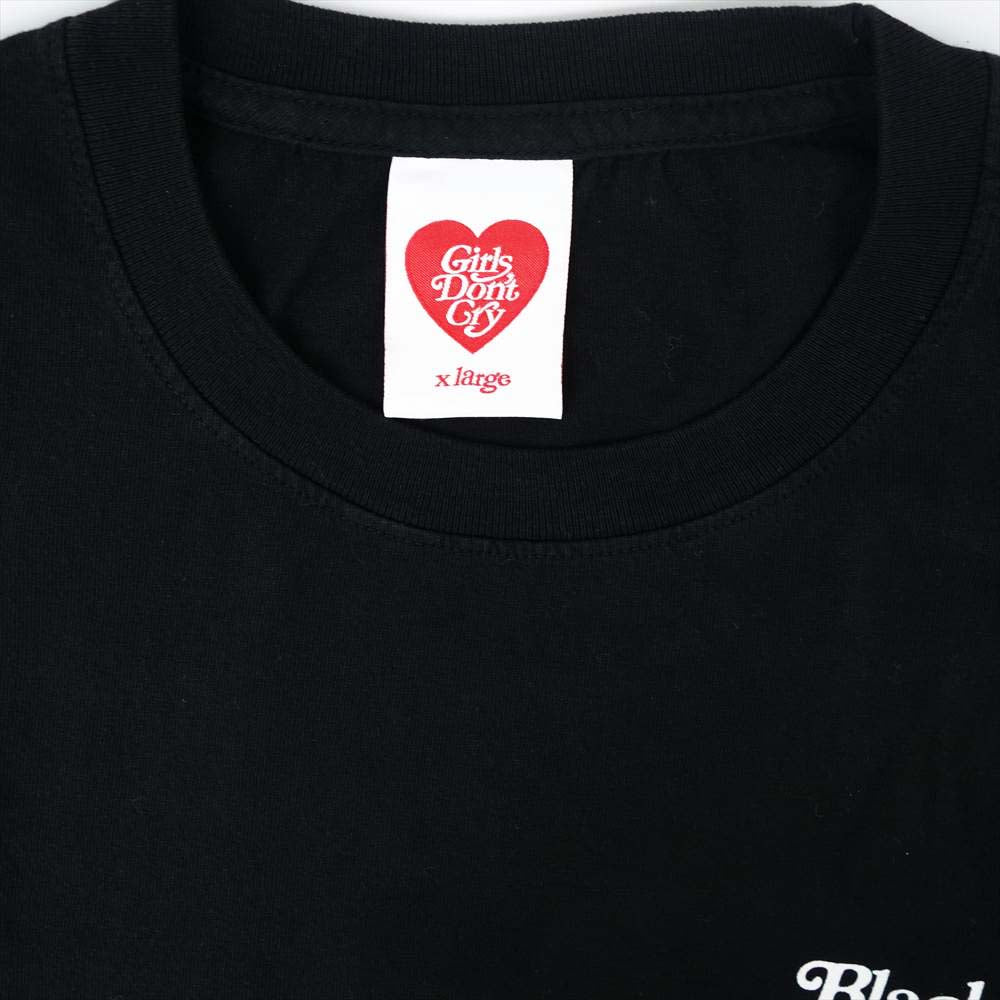 ガールズ ドント クライ BLACK LIVES MATTER STOP RACISM tシャツ ブラック系 XL【美品】【中古】