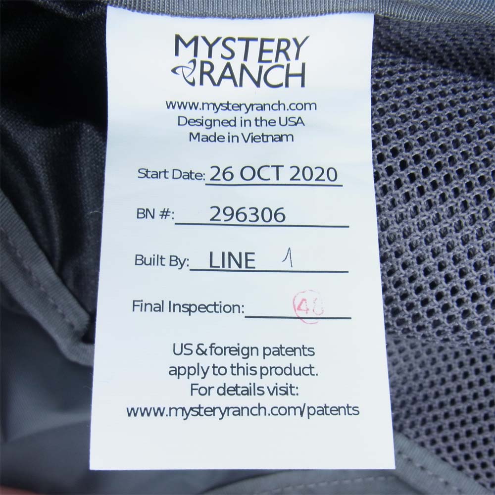 MYSTERY RANCH ミステリーランチ 19761328 2 DAY ASSAULT バックパック デイパック リュック ブラック men S/M【新古品】【未使用】【中古】