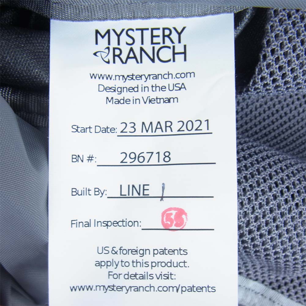 MYSTERY RANCH ミステリーランチ 19761328 2 DAY ASSAULT バックパック デイパック リュック ブラック men S/M【新古品】【未使用】【中古】
