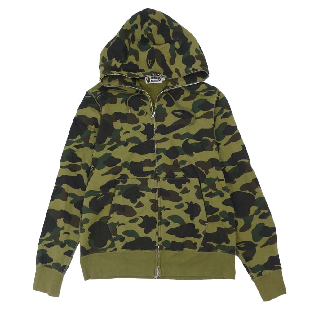 A BATHING APE アベイシングエイプ CAMO FULL ZIP HOODIE カモ フルジップ スウェット パーカー マルチカラー系 L【中古】